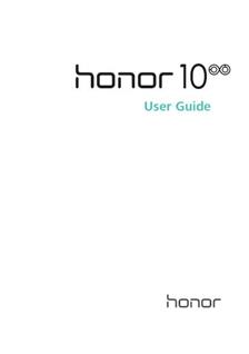 Huawei Honor 10 manual. Smartphone Instructions.